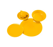 5 Piece Place Dinnerware Set by Homer Laughlin – Ceramic, Daffodil, Pack of 5, Model 830-342