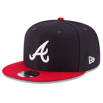 9Fifty MLB Atlanta Braves Basic Navy/Red Snapback Hat One Size by New Era – Polyester, Navy, Model 11591082