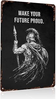 Make Your Future Proud Spartan Warrior Vintage Metal Signs 8x12 Inch