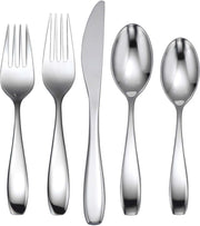 Stafford Mirror 65 Piece Fine Flatware Set by Oneida – 11.75 LB, Stainless Steel, Metallic, Pack of 65, Model T532065CA
