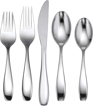Stafford Mirror 65 Piece Fine Flatware Set by Oneida – 11.75 LB, Stainless Steel, Metallic, Pack of 65, Model T532065CA