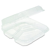 Pactiv YCI81123 Clearview SmartLock Food Containers – 3-Comp., 8 13/64x8 11/32x2 29/32 (Case of 200)