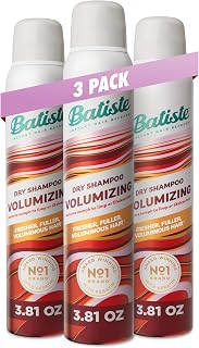 Batiste Volumizing Dry Shampoo for Added Body and Texture, 3.81 Oz, 3-Pack | For Fresher, Fuller, Voluminous Hair; Refresh Hair and Absorb Oil Between Washes; Waterless Shampoo