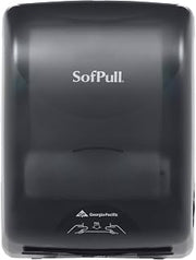 Georgia-Pacific SofPull 59489 Translucent Smoke Mechanical Hardwound Roll Towel Dispenser