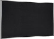 Ghent Bulletin Board, Recycled Rubber, Aluminum Frame, 36.0" x 46.5", Solid Black Rubber, ATR34-BK
