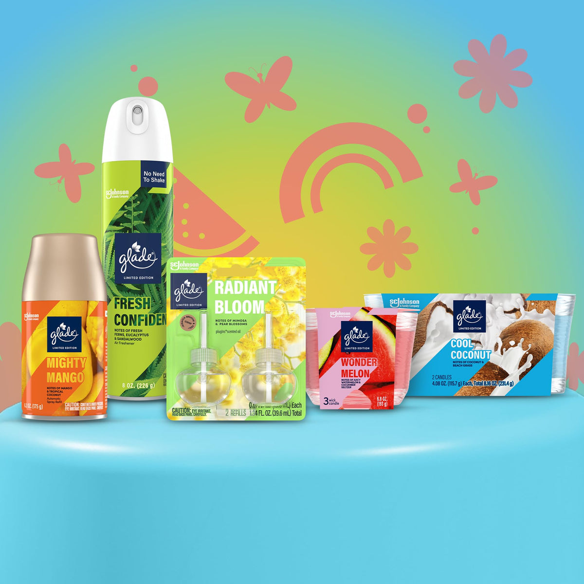 Automatic Spray Refill by Glade – 6.2 Oz (Pack of 1), Radiant Bloom, Pack of 6, Model 377780