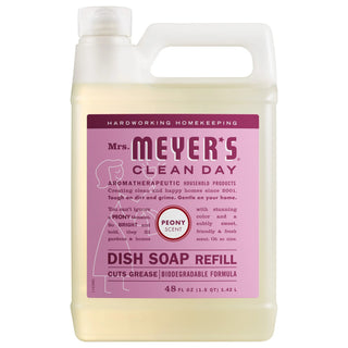 Mrs. Meyer's Dish Soap Refill, 6/Case - Peony Dish
