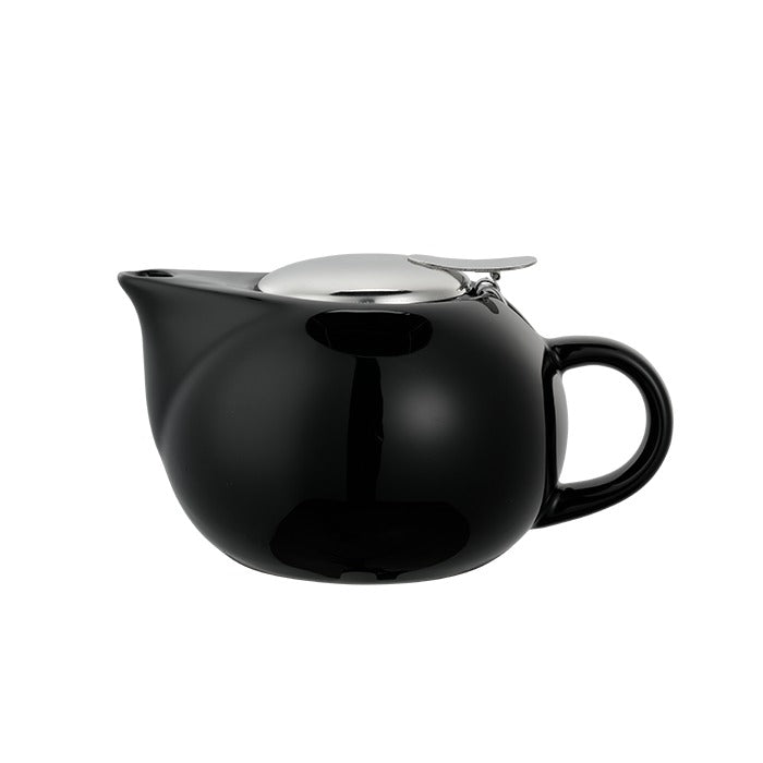 Service Ideas Ceramic Teapot, 16 oz. - Black