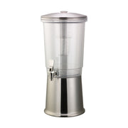 Service Ideas Elite Beverage Dispenser, 3 gal. - Clear Silver / Brushed