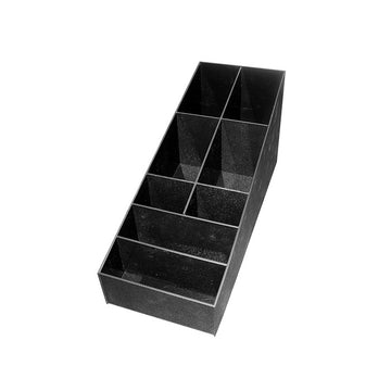 Service Ideas CCPL8V2 ABS Plastic Condiment Caddy, 9 1/4" x 23", Black - Default Title