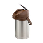 Service Ideas Color-Me-SVAC Stainless Steel Airpot, 2.2 Liters - Brown Silver