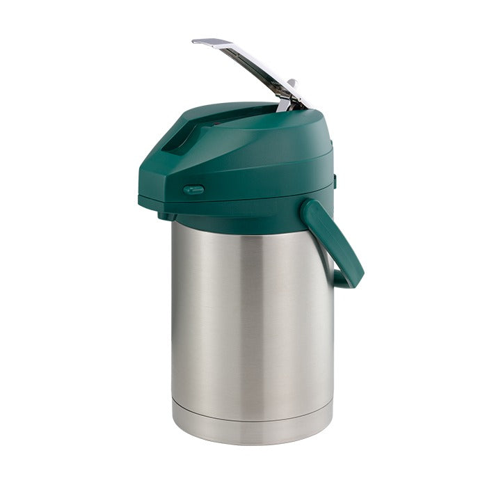 Service Ideas Color-Me-SVAC Stainless Steel Airpot, 2.2 Liters - Green Silver