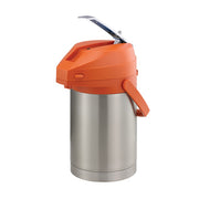 Service Ideas Color-Me-SVAC Stainless Steel Airpot, 2.2 Liters - Orange Silver
