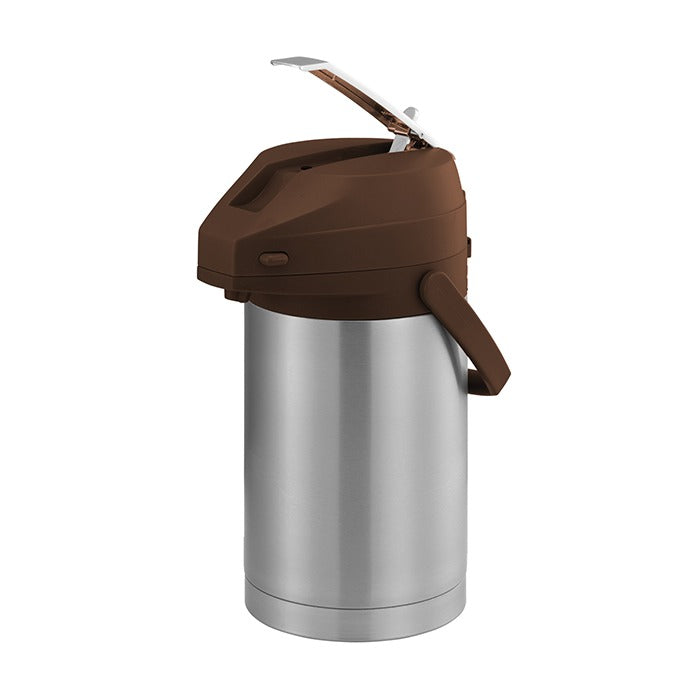 Service Ideas Color-Me-SVAC Stainless Steel Airpot, 2.5 Liters - Brown Silver