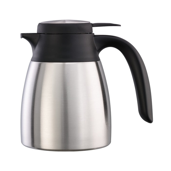 Service Ideas Flow Control Coffee Carafe Server, Silver - 0.6 Liter 20.2 oz.