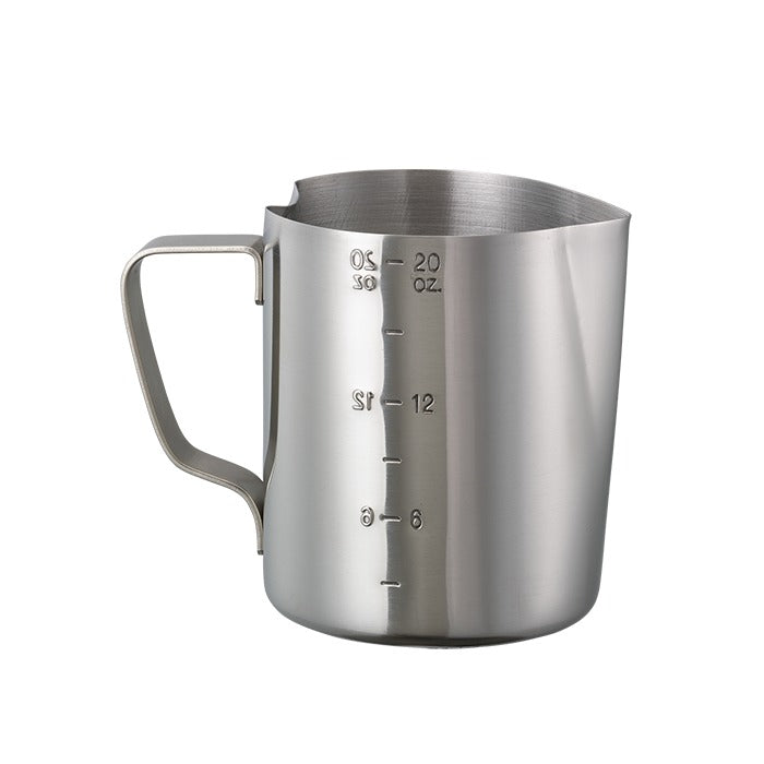 Service Ideas Stainless Steel Frothing Pitcher, 6/Case - 20 oz.