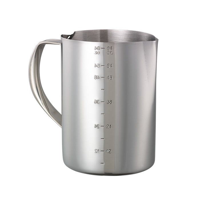 Service Ideas Stainless Steel Frothing Pitcher, 6/Case - 64.2 oz.