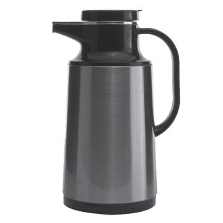 Service Ideas Coffee-At-A-Touch Stainless Steel Coffee Carafe Server, Silver - 1.9 Liters 64.2 oz.