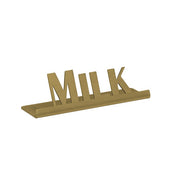 Service Ideas 1C-ST Sign, 1" Wide, Gold - 3 1/2" "Milk"