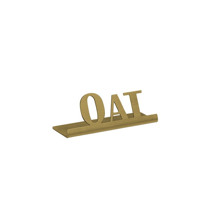 Service Ideas 1C-ST Sign, 1" Wide, Gold - 2 3/4" "Oat"
