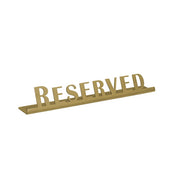 Service Ideas 1C-ST Sign, 1" Wide, Gold - 6 1/4" "Reserved"