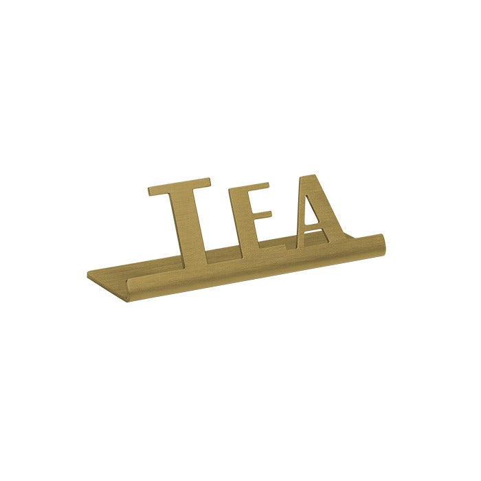 Service Ideas 1C-ST Sign, 1" Wide, Gold - 3" "Tea"