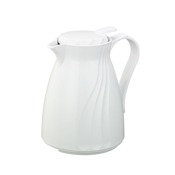 Service Ideas Twist 'N' Serv Plastic Coffee Carafe Server, White - 0.6 Liter 20.2 oz.