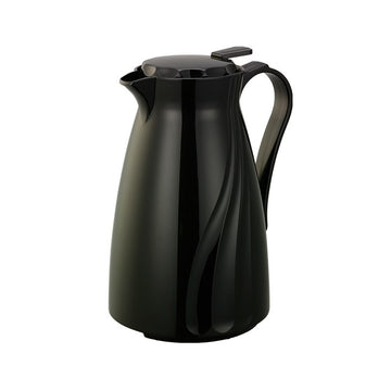 Service Ideas Twist 'N' Serv Plastic Coffee Carafe Server, Black - 1.2 Liters 40.5 oz.