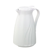 Service Ideas Twist 'N' Serv Plastic Coffee Carafe Server, White - 1.2 Liters 40.5 oz.