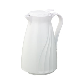 Service Ideas Twist 'N' Serv Plastic Coffee Carafe Server, White - 1.2 Liters 40.5 oz.