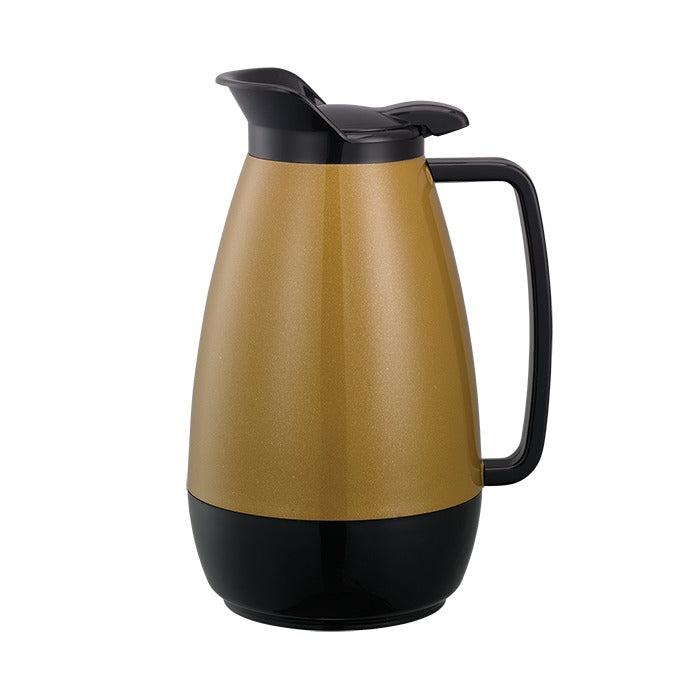 Service Ideas Thermo-Serv Plastic Coffee Carafe Server, 1 Liter 33.8 oz. - Gold