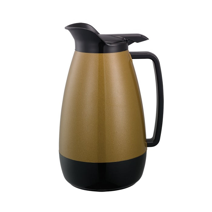 Service Ideas Thermo-Serv Plastic Coffee Carafe Server, 2 Liters 67.6 oz. - Gold