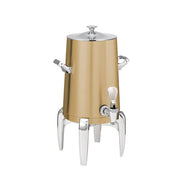 Service Ideas Flame Free Thermo-Urn Stainless Steel Coffee Chafer Urn, 1.5 gal. - Stainless Steel Vintage Gold