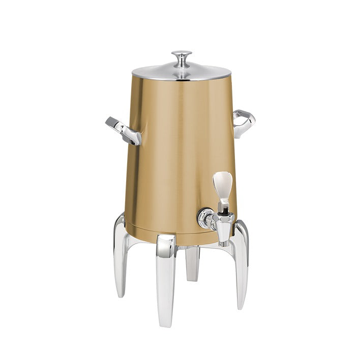 Service Ideas Flame Free Thermo-Urn Stainless Steel Coffee Chafer Urn, 1.5 gal. - Stainless Steel Vintage Gold