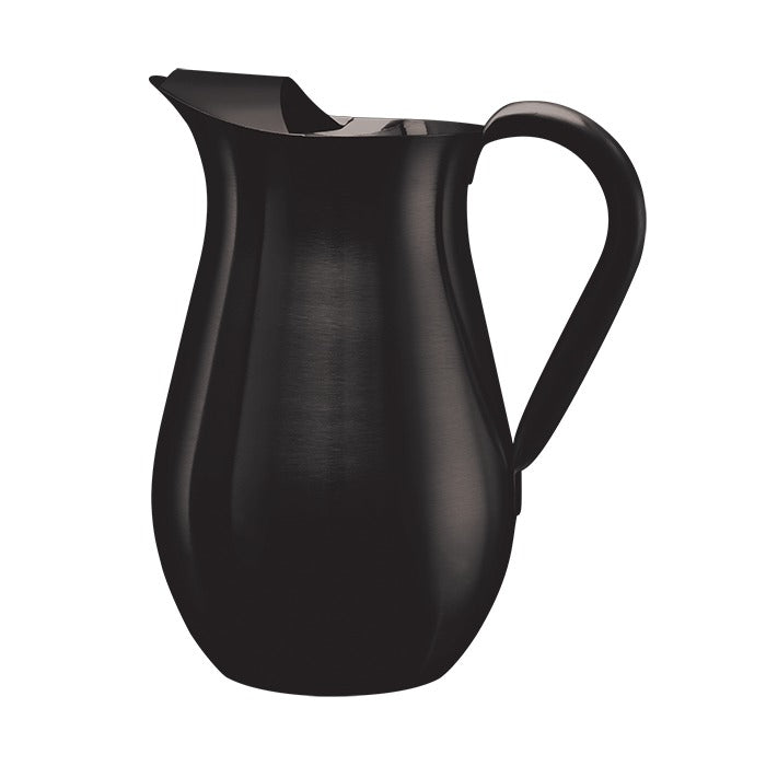 Service Ideas Stainless Steel Pitcher, 67.6 oz. - Black