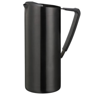 Service Ideas Stainless Steel Pitcher, 64.2 oz. - Black Onyx Brushed