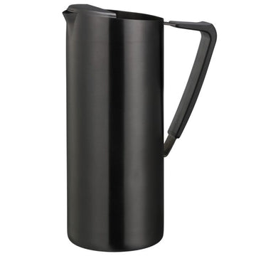Service Ideas Stainless Steel Pitcher, 64.2 oz. - Black Onyx Brushed