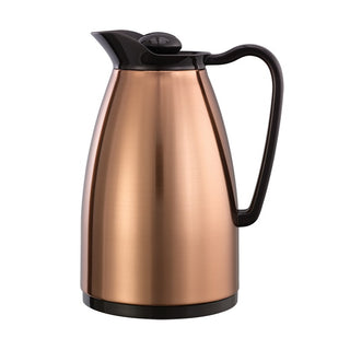 Service Ideas Classic Stainless Steel Coffee Carafe Server, 6 3/4" Long, Copper - 0.6 Liter 20 oz.