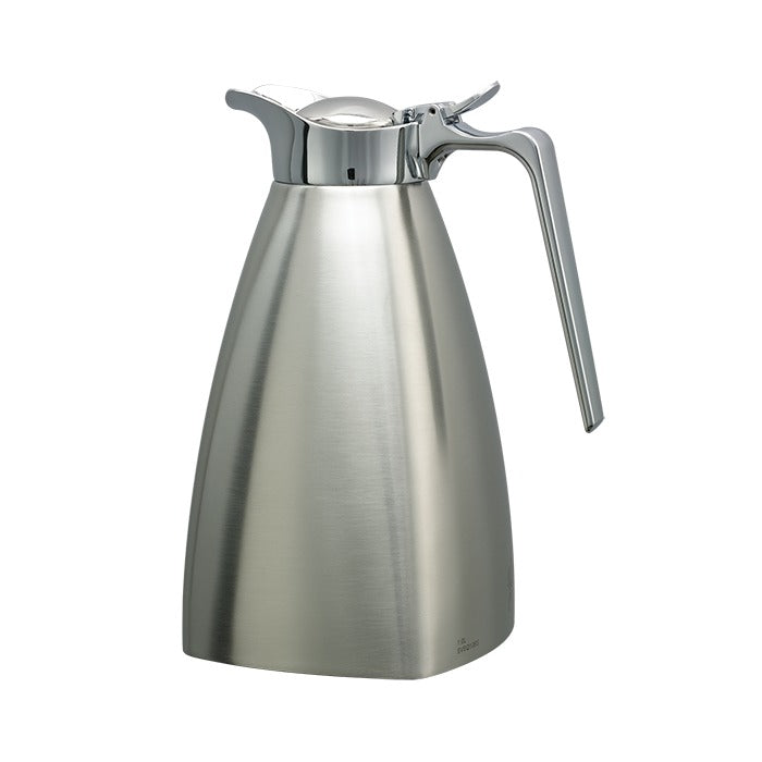 Service Ideas Square Server Stainless Steel Coffee Carafe Server, Silver - 1 Liter 33.8 oz.