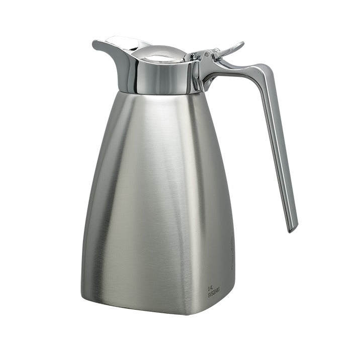 Service Ideas Square Server Stainless Steel Coffee Carafe Server, Silver - 0.7 Liter 23.7 oz.