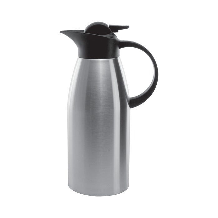 Service Ideas Stainless Touch Coffee Carafe Server, 4 3/4" Wide, Silver - 1.9 Liters 64.2 oz.