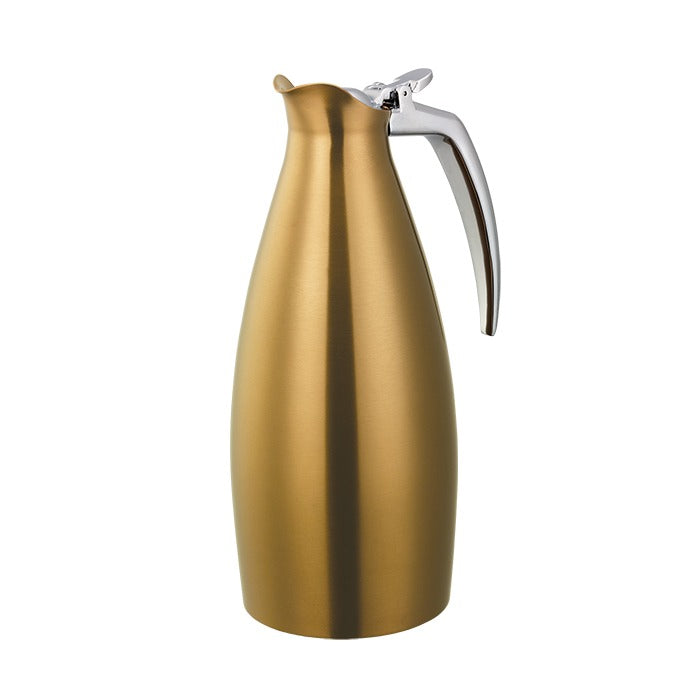 Service Ideas Altus Stainless Steel Coffee Carafe Server, 1 Liter 33.8 oz. - Gold