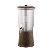 Service Ideas Elite Beverage Dispenser, 3 gal. - Brown Clear / Dark Wood