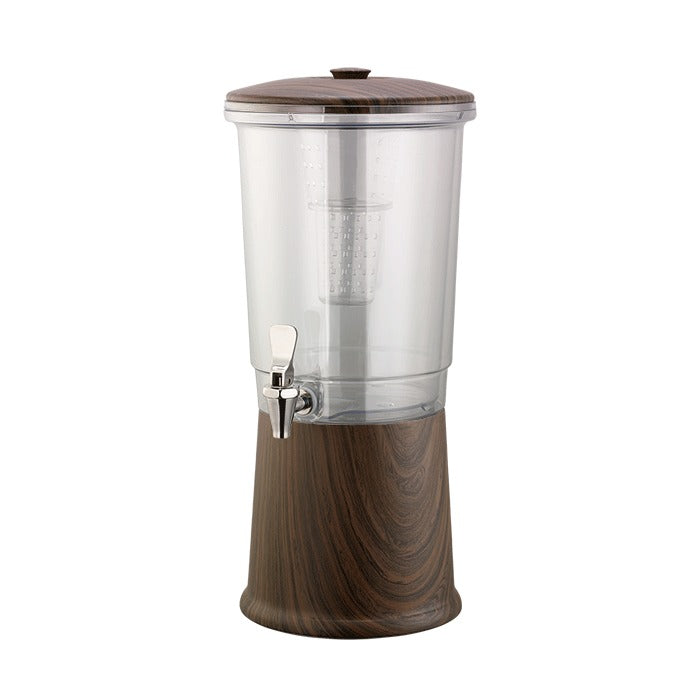 Service Ideas Elite Beverage Dispenser, 3 gal. - Brown Clear / Dark Wood