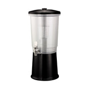 Service Ideas Elite Beverage Dispenser, 3 gal. - Black Clear / Metallic