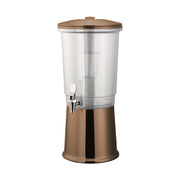 Service Ideas Elite Beverage Dispenser, 3 gal. - Clear Rose Gold / Metallic