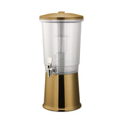 Service Ideas Elite Beverage Dispenser, 3 gal. - Clear Gold / Metallic
