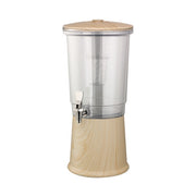 Service Ideas Elite Beverage Dispenser, 3 gal. - Beige Clear / Wood