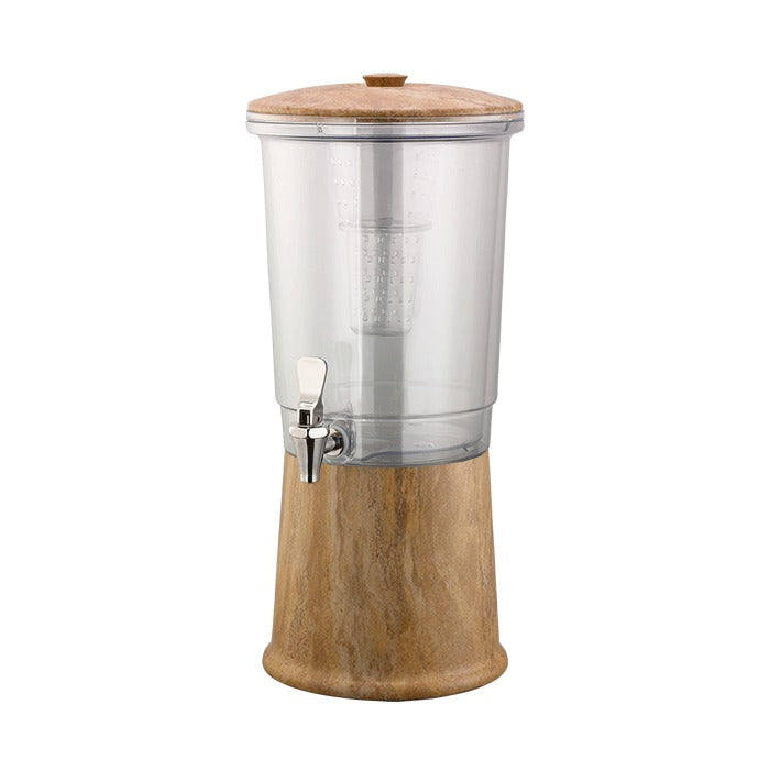 Service Ideas Elite Beverage Dispenser, 3 gal. - Brown Clear / Faux Marble