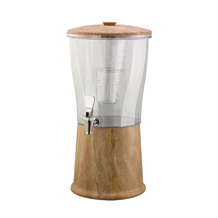 Service Ideas Elite Beverage Dispenser, 3 gal. - Natural Travertine Marble